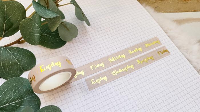 Washi Tape Weekdays